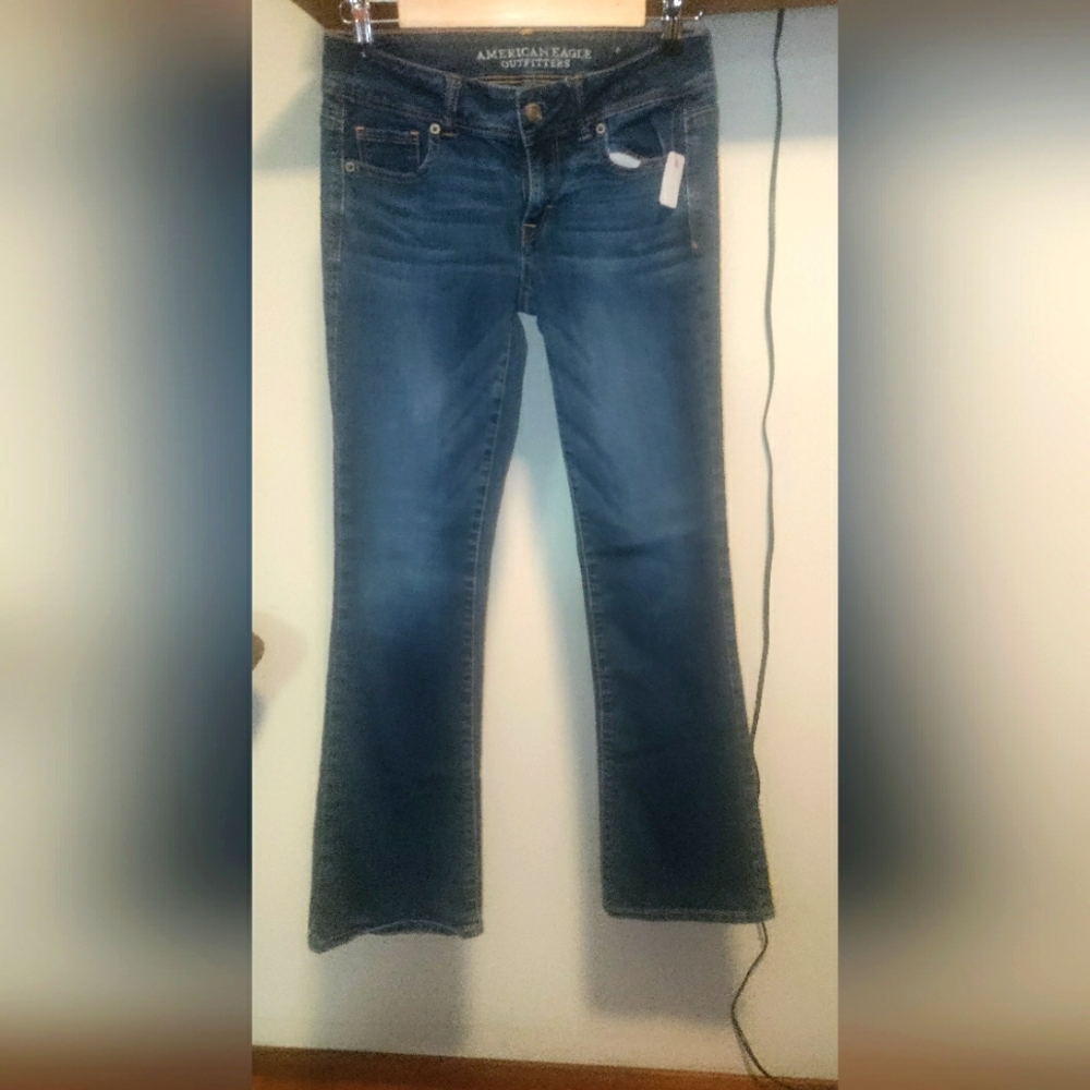 American Eagle Outfitters Women's Dark Blue Bootcut Jeans